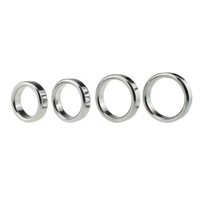 BDStyle Chrome Stainless Steel Mens Cock Ring 1.5cm Height - - Steel Cock Rings