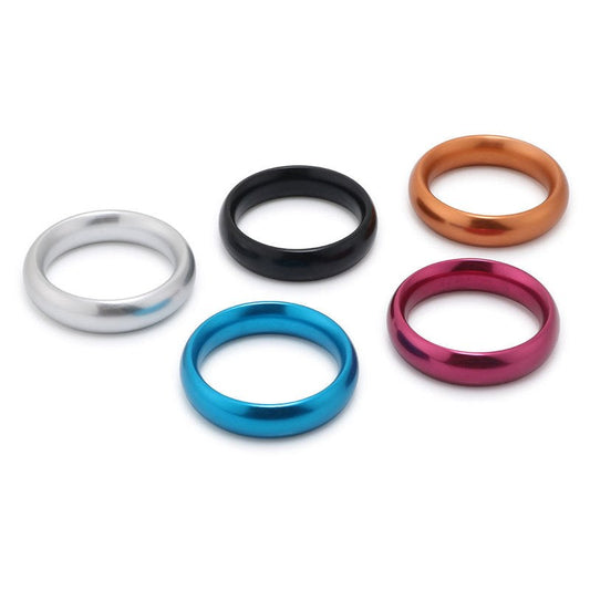 BDStyle Aluminum Round Erection Enhancer Cock Ring Medium - Steel Cock Rings