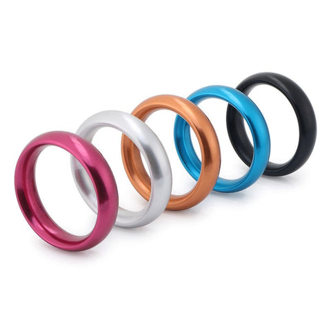 BDStyle Aluminum Round Mens Cock Ring Large - Steel Cock Rings
