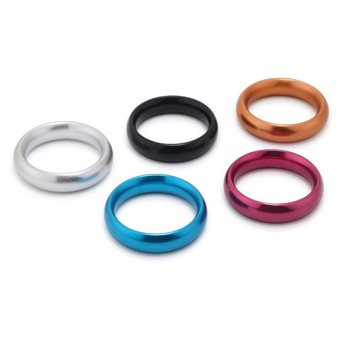 BDStyle Aluminum Round Mens Cock Ring Large - Steel Cock Rings