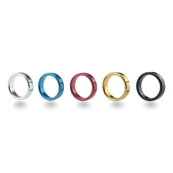 BDStyle Colorful Sex Delay Aluminum Mens Cock Ring Medium - - Steel Cock Rings