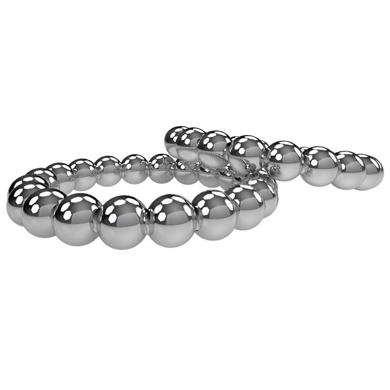 BDStyle Meridian Stainless Steel Mens Beaded Cock Rings - - Steel Cock Rings