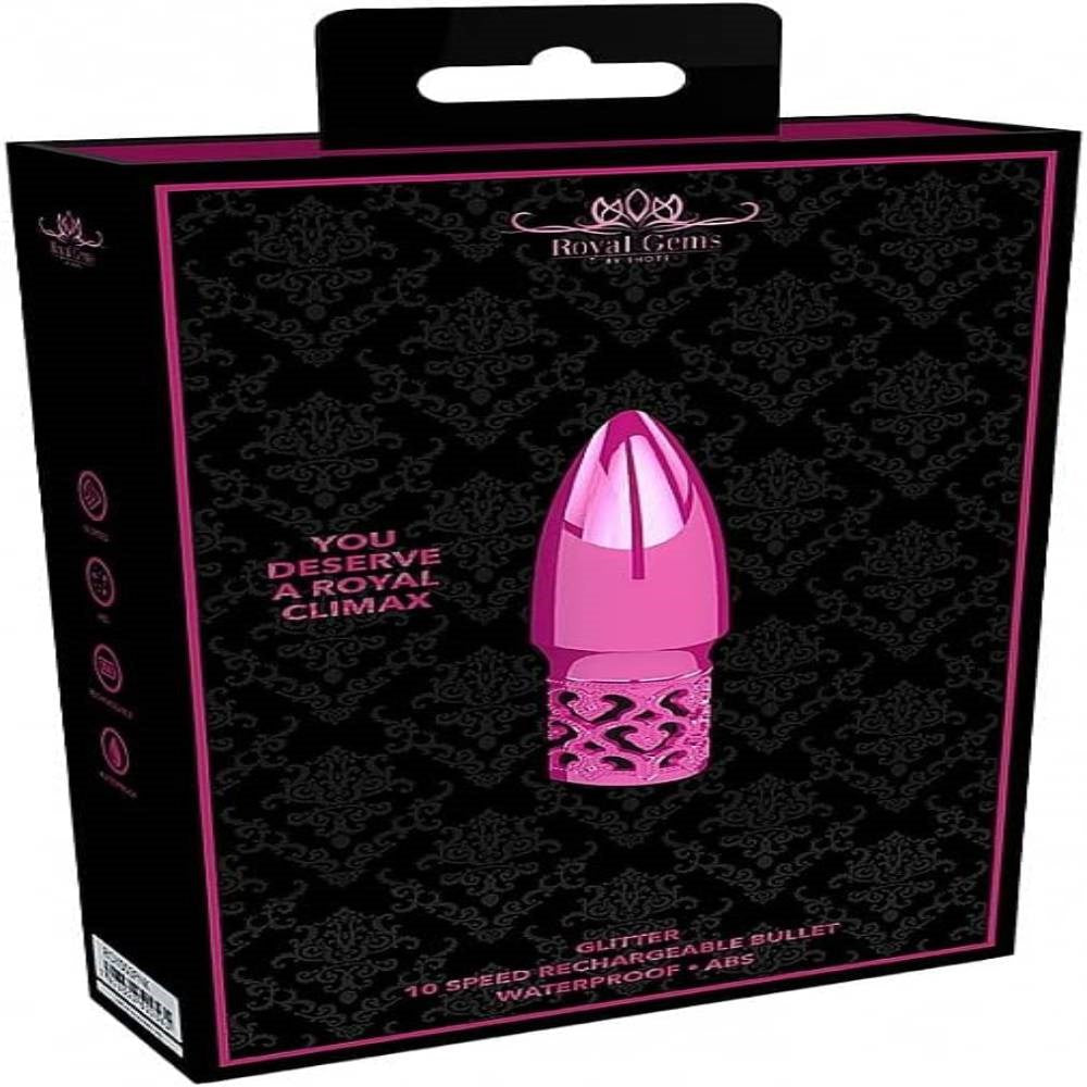 Shots Royal Gems Sparkle Rechargeable ABS Bullet Vibrator - - Bullet Vibrators