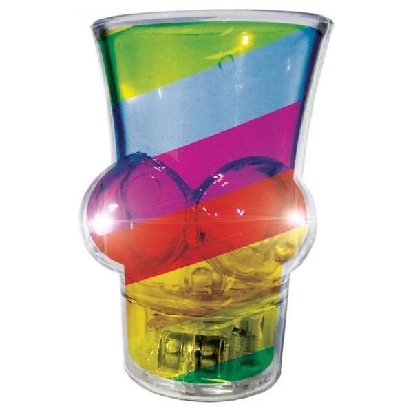 Hot Production Rainbow Delight LED Boobie Shaped Shot Glass - - Party Gifts and Novelties