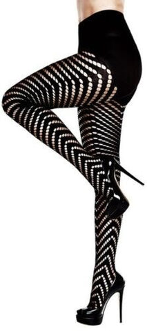 Baci Lingerie After Dark Jacquard Womens Pantyhose Black - Hosiery