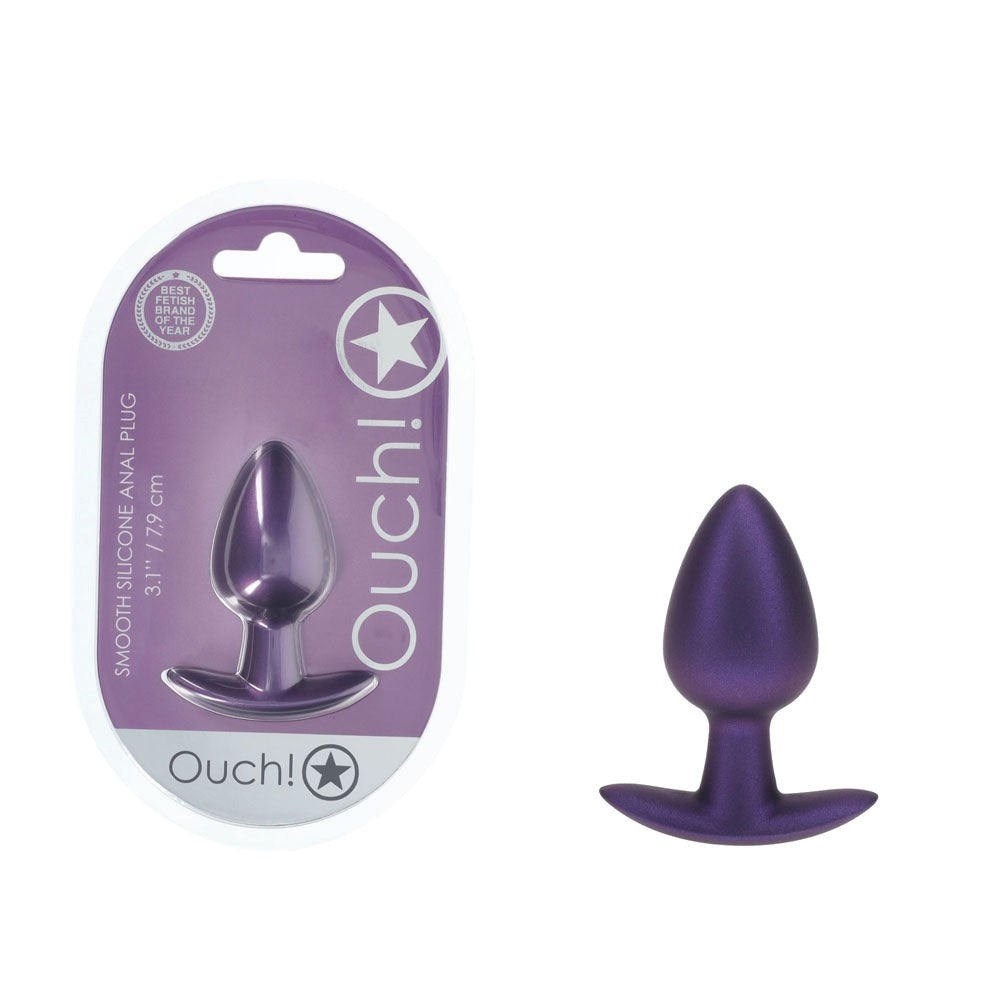 Shots OUCH! Metallic 7.9 cm Medium Waterproof Butt Plug - Butt Plugs
