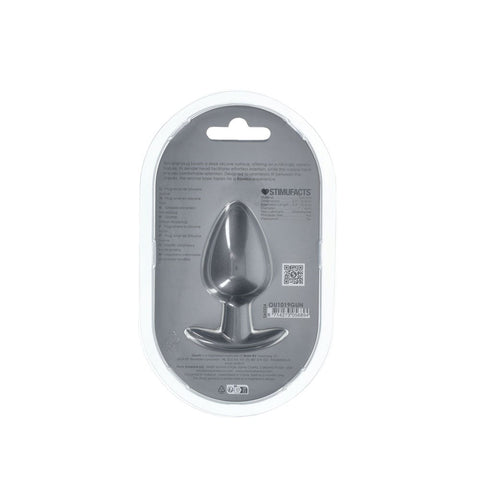 Shots OUCH! 8.9 cm Large Metallic and Soft Silicone Anal Plug - Butt Plugs