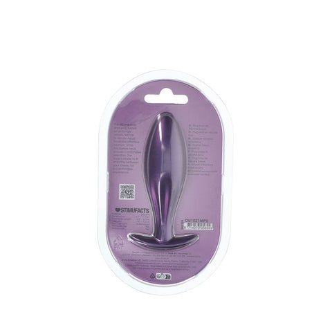 Shots OUCH! Oval Shaped 11.7 cm Metallic Waterproof Anal Plug - Butt Plugs