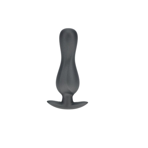 Shots OUCH! Curvy 11.7 cm Metallic Silicone Anal Plug - Butt Plugs