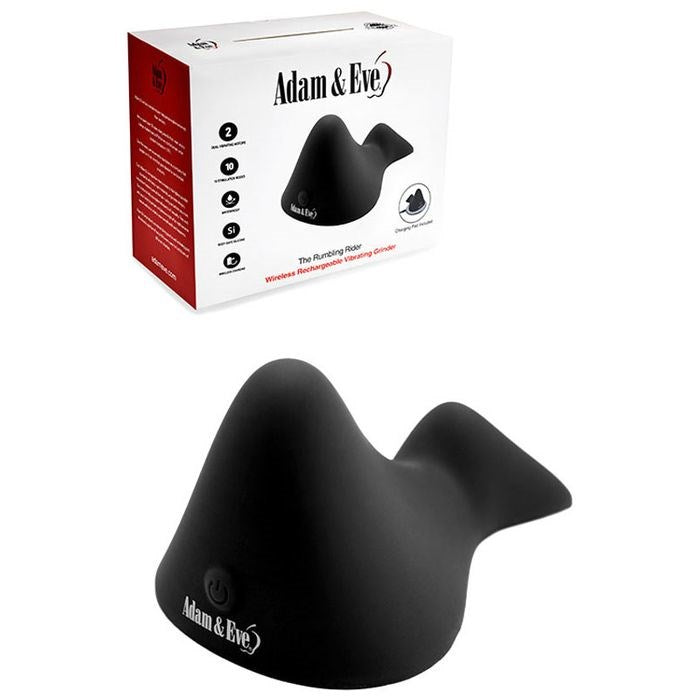 Adam and Eve THE RUMBLING RIDER Rechargeable Vibrating Grinder Pad Black - Personal Massagers