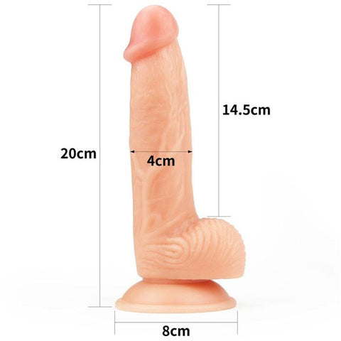 Lovetoy The Ultra Soft Dude Realistic Dong 20.3cm Flesh - Realistic Dildos