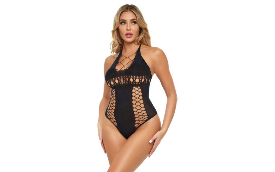 Pink Lipstick Hot To Handle Sexy Womens Bodysuit - - Teddies and Bodysuits