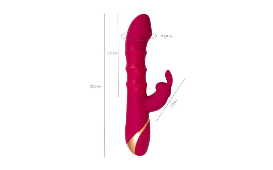 JOS Tenty Multi Function Rabbit Vibrator With Moving Shaft Rings - - Rabbit Vibrators