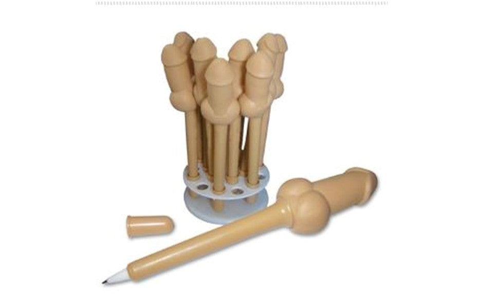 Novelty Penis Shape Pecker Pen 12 Piece - - Party Gifts and Novelties