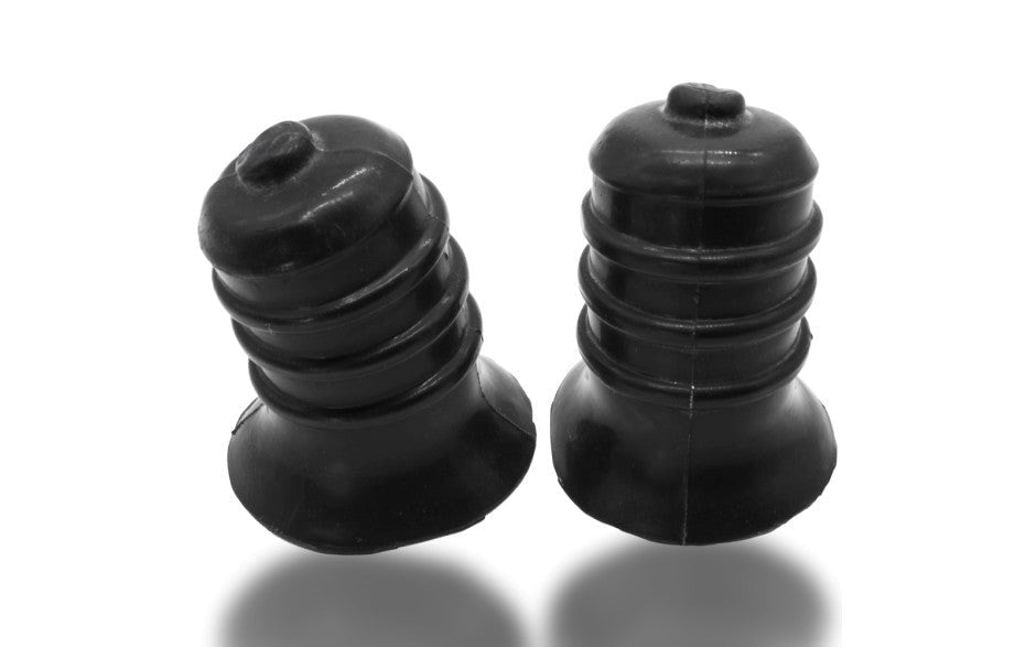 OxBalls Ribnibs Curved Springy Ribbed Nipple Suckers Night Edition - - Breast and Nipple Toys