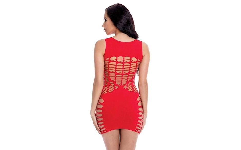 Pink Lipstick Womens Dynamite Diva Mini Dress OS Red - - Skirts And Club Wear