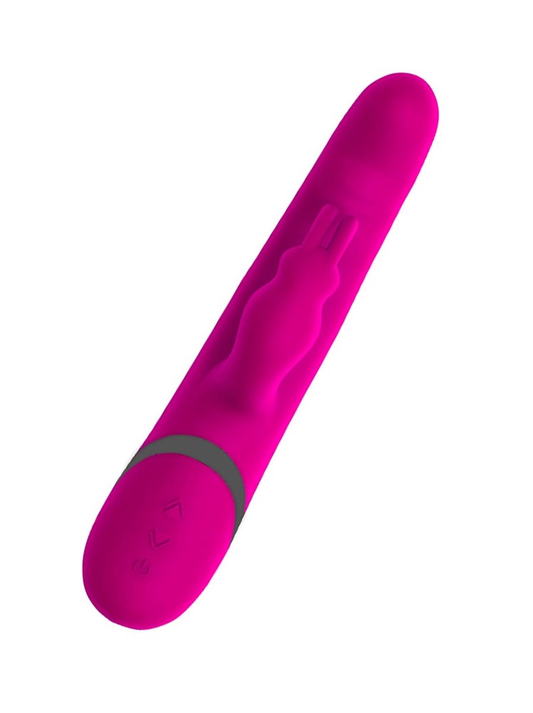 BMS Factory Commotion Cha Cha Thrusting Rabbit Vibrator Raspberry - Rabbit Vibrators