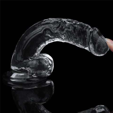Lovetoy Flawless Suction Cup Base Realistic Dildo 19cm Clear - Realistic Dildos