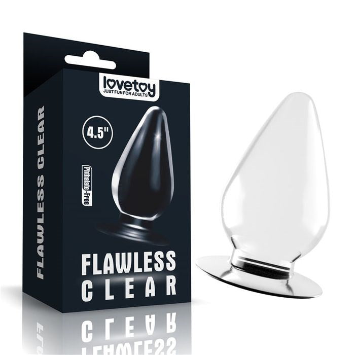 Lovetoy Flawless Tapered Tip Butt Plug 11.5cm Clear - Butt Plugs
