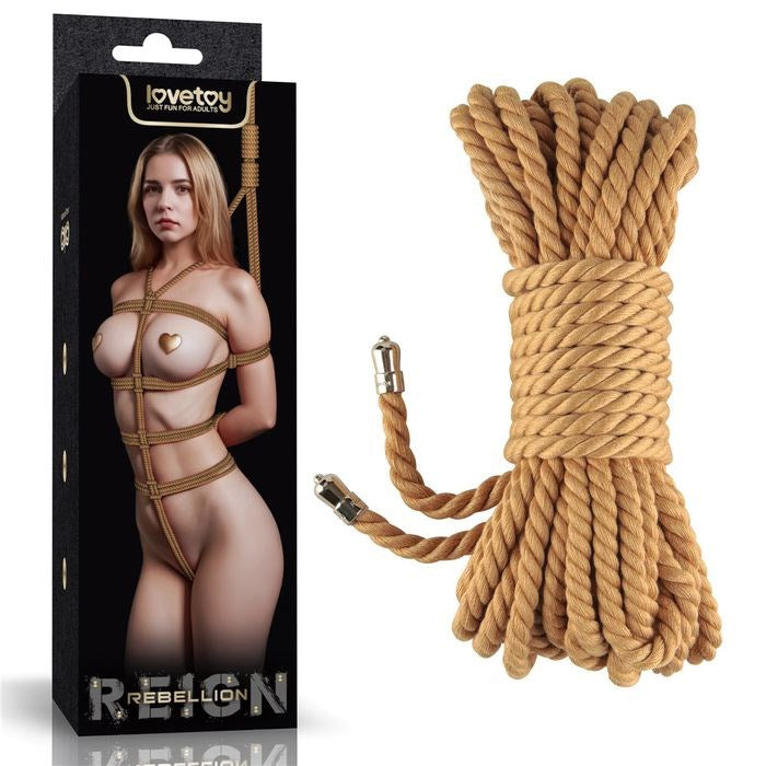 Lovetoy Rebellion Reign Natural Bondage Play Rope 10m - Cuffs And Restraints