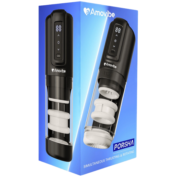 Amovibe Porsha Rechargeable Automatic Male Masturbator - - Masturbators and Strokers