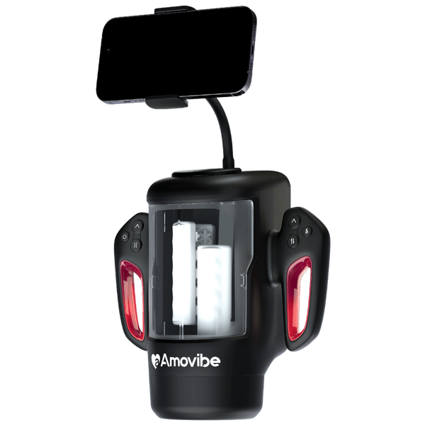 Amovibe Game King Rubbing Rechargeable Male Masturbator Black - Masturbators and Strokers