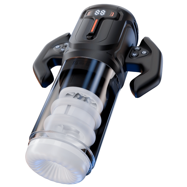 Amovibe Turbo Thrusting and Rotating Male Masturbator Black - - Masturbators and Strokers