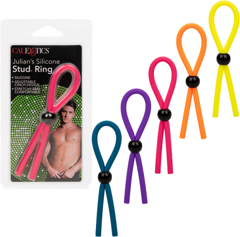California Exotics Julians Silicone Stud Adjustable Cock Ring - Stretchy Cock Rings
