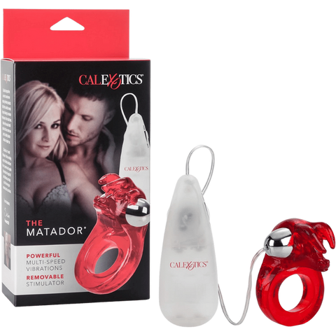 California Exotics The Matador Vibrating Cock Ring Red - Vibrating Cock Rings
