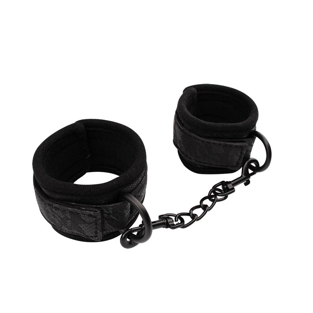 Behave Tempt Him Bondage Play Hand Cuffs Black - - Cuffs And Restraints