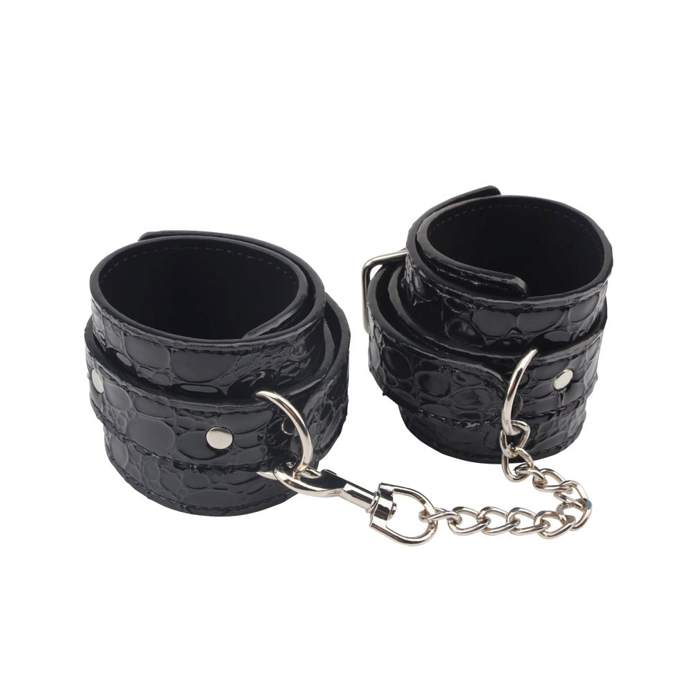 Behave Be Good BDSM Play Ankle Cuffs Black - - Cuffs And Restraints