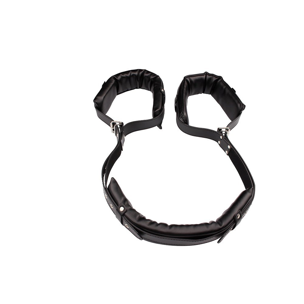Behave Open Wide Bondage Restraints Black - - Cuffs And Restraints