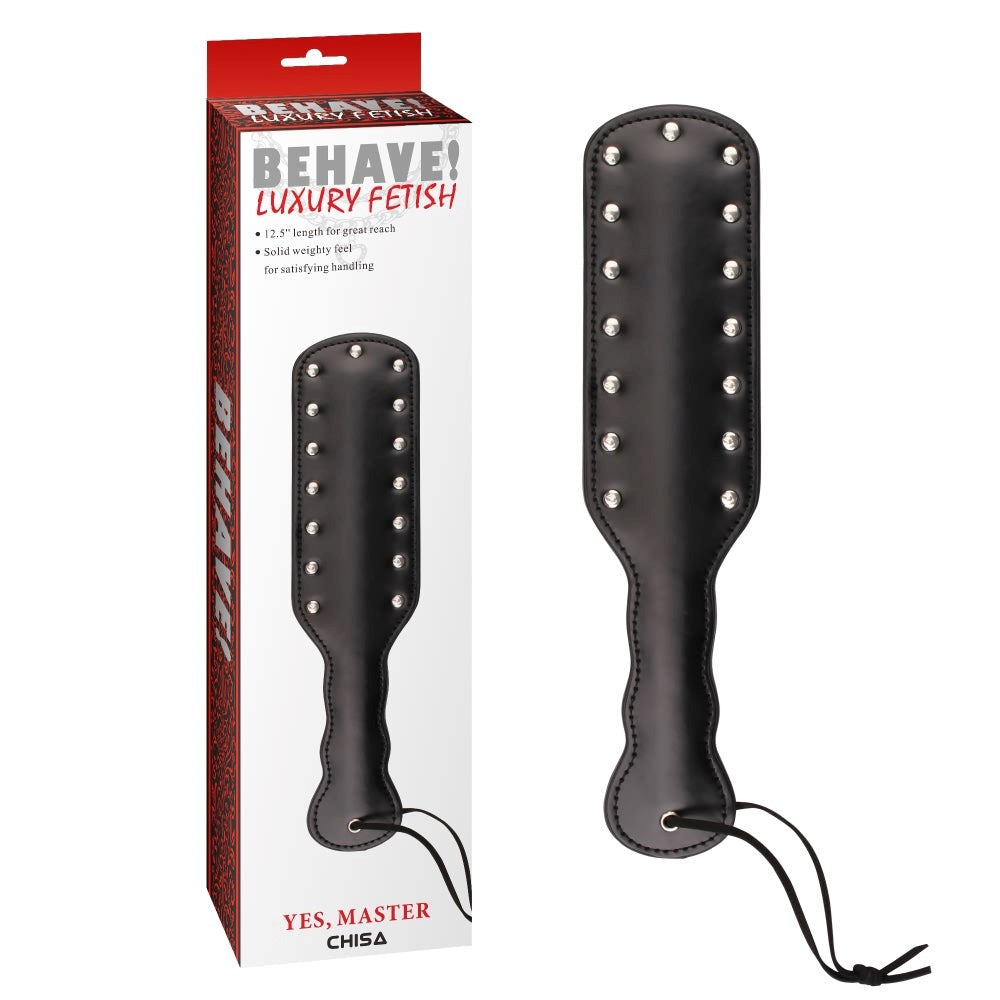 Behave Yes, Master BDSM Play Paddle Black - - Paddles And Slappers