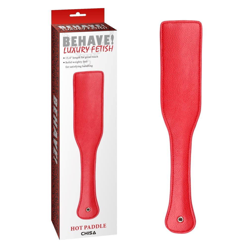 Behave Bondage Play Hot Paddle Red - - Paddles And Slappers
