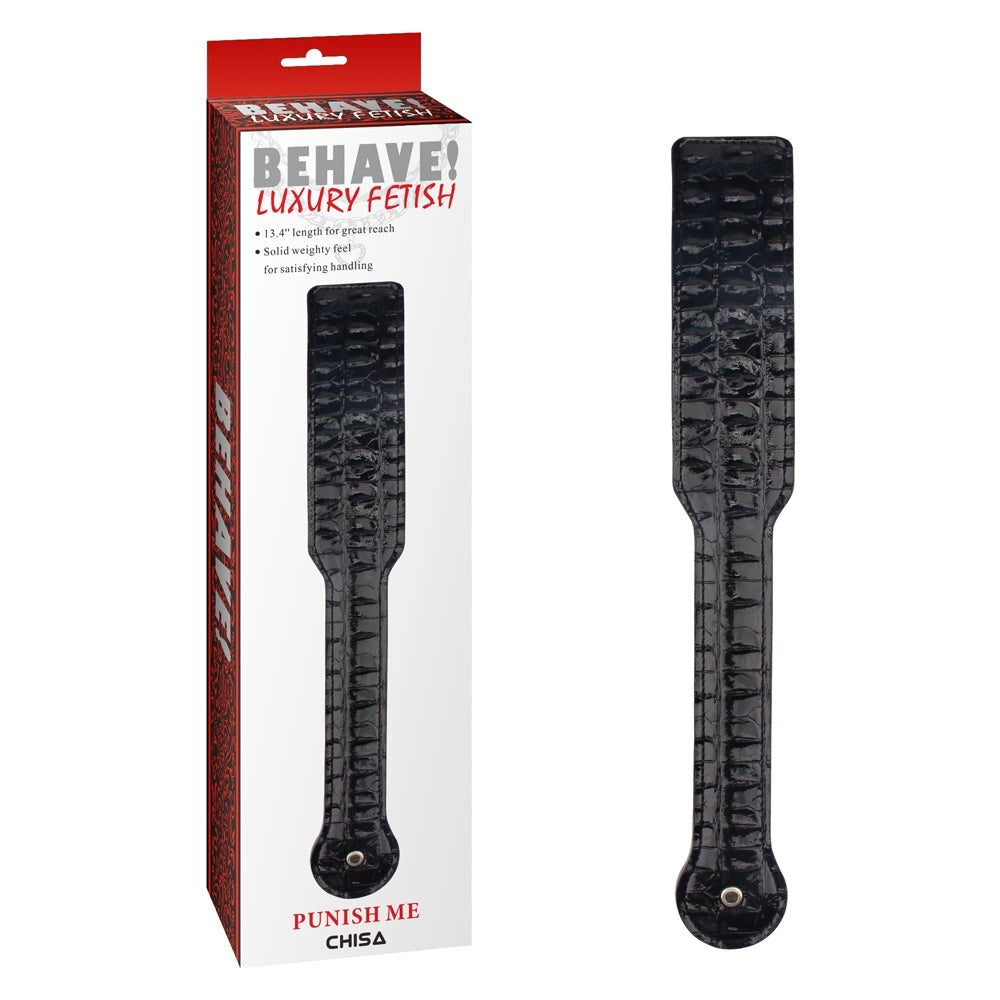 Behave Punish Me Fetish Play Paddle Black - Paddles And Slappers