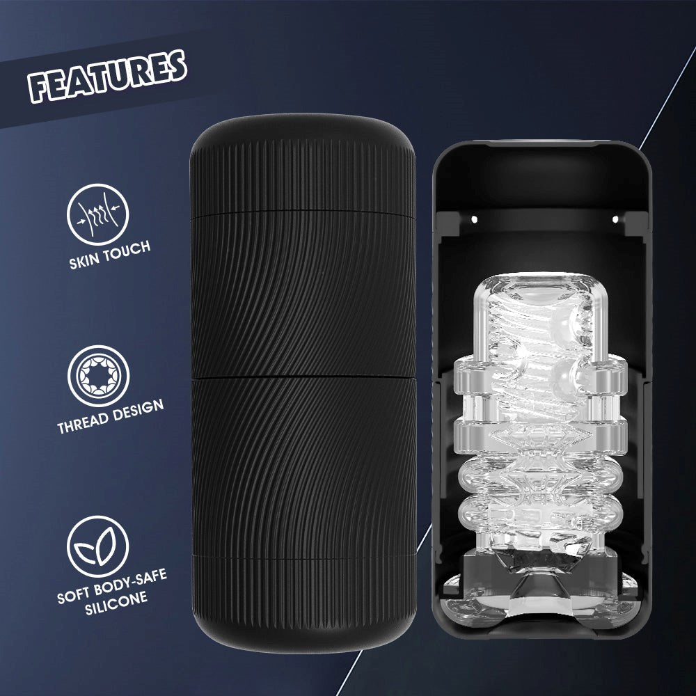 Lust Ripple Temptest Male Masturbator Black - - Masturbators and Strokers