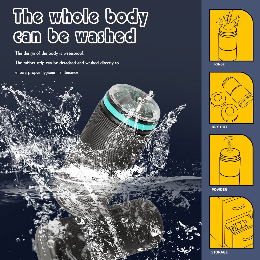 Lust Ripple Temptest Male Masturbator Black - - Masturbators and Strokers