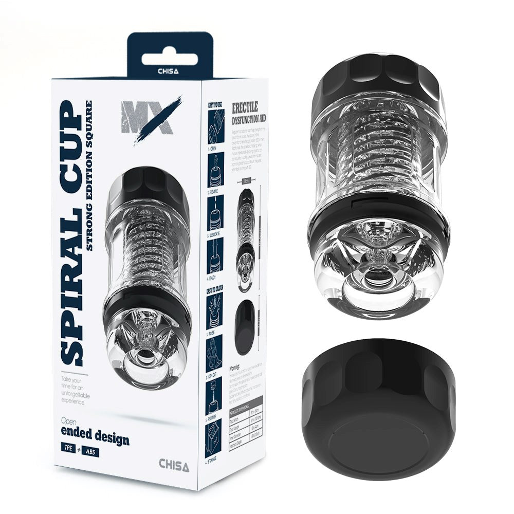 MX Spiral Cup Strong Edition Square Mens Masturbator - - Masturbators and Strokers