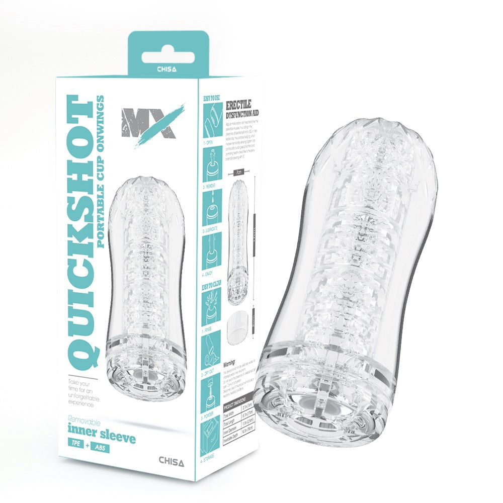 MX Quickshot Portable Cup Onwings Male Masturbator Device - - Masturbators and Strokers