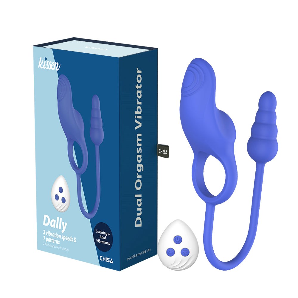 Kissen Dally Double Motor Clitoral Massager Blue - - Clit Ticklers and Pulsators