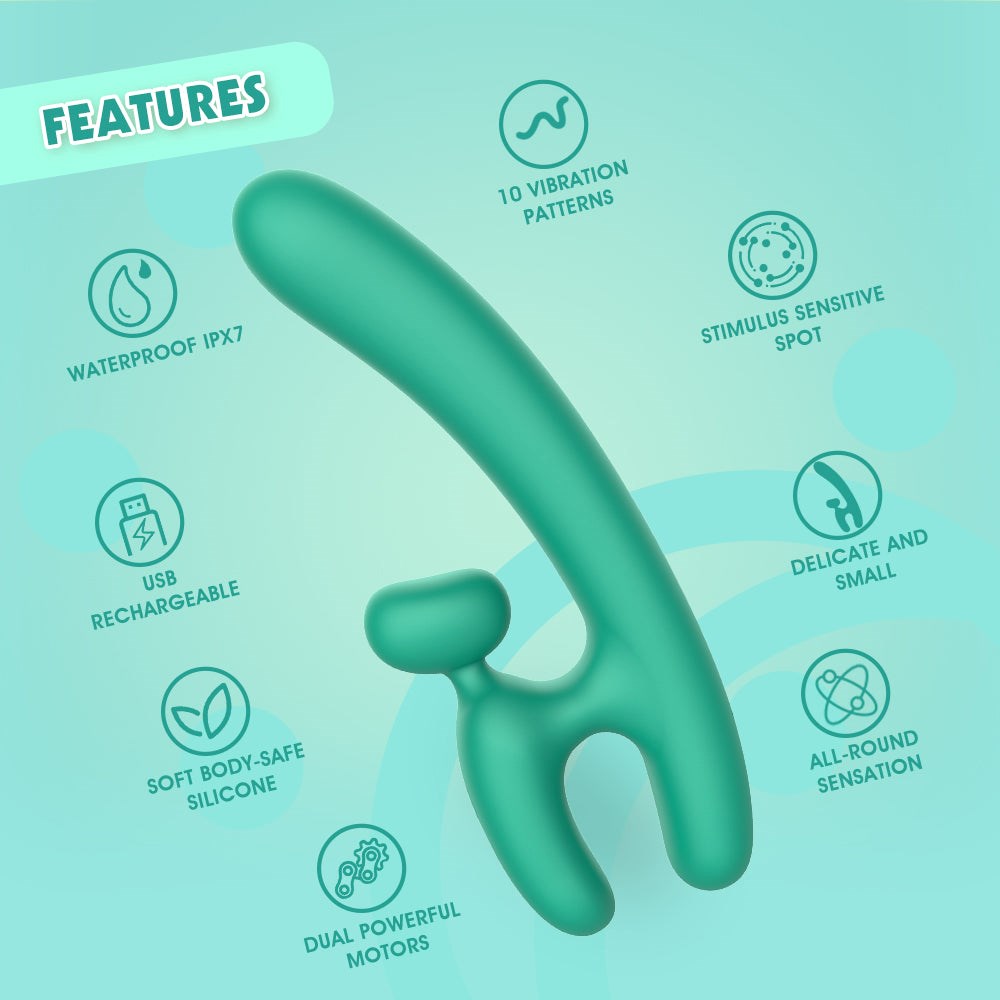 Lust Ripple Hriendyri Personal Adult Massager Teal - - Personal Massagers