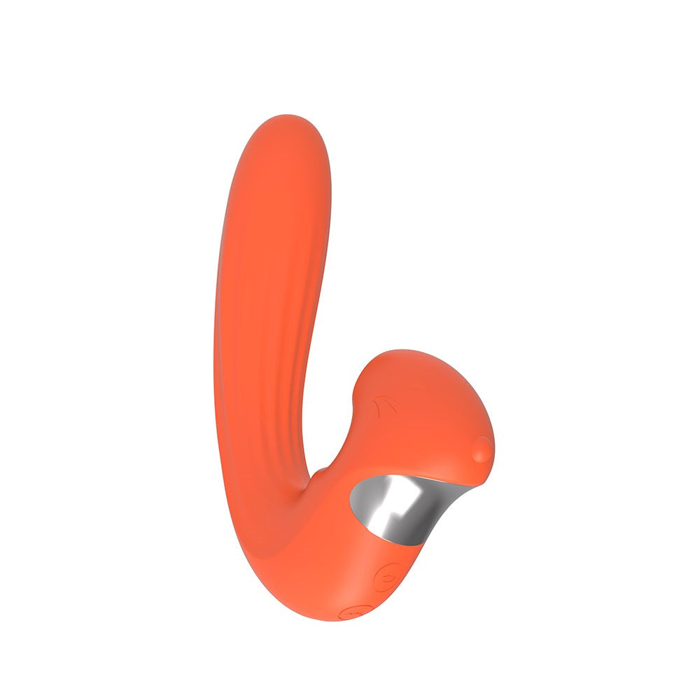 Kissen Kraken 5 Suction Pattern Clitoral Vibrator Orange - - Clit Ticklers and Pulsators
