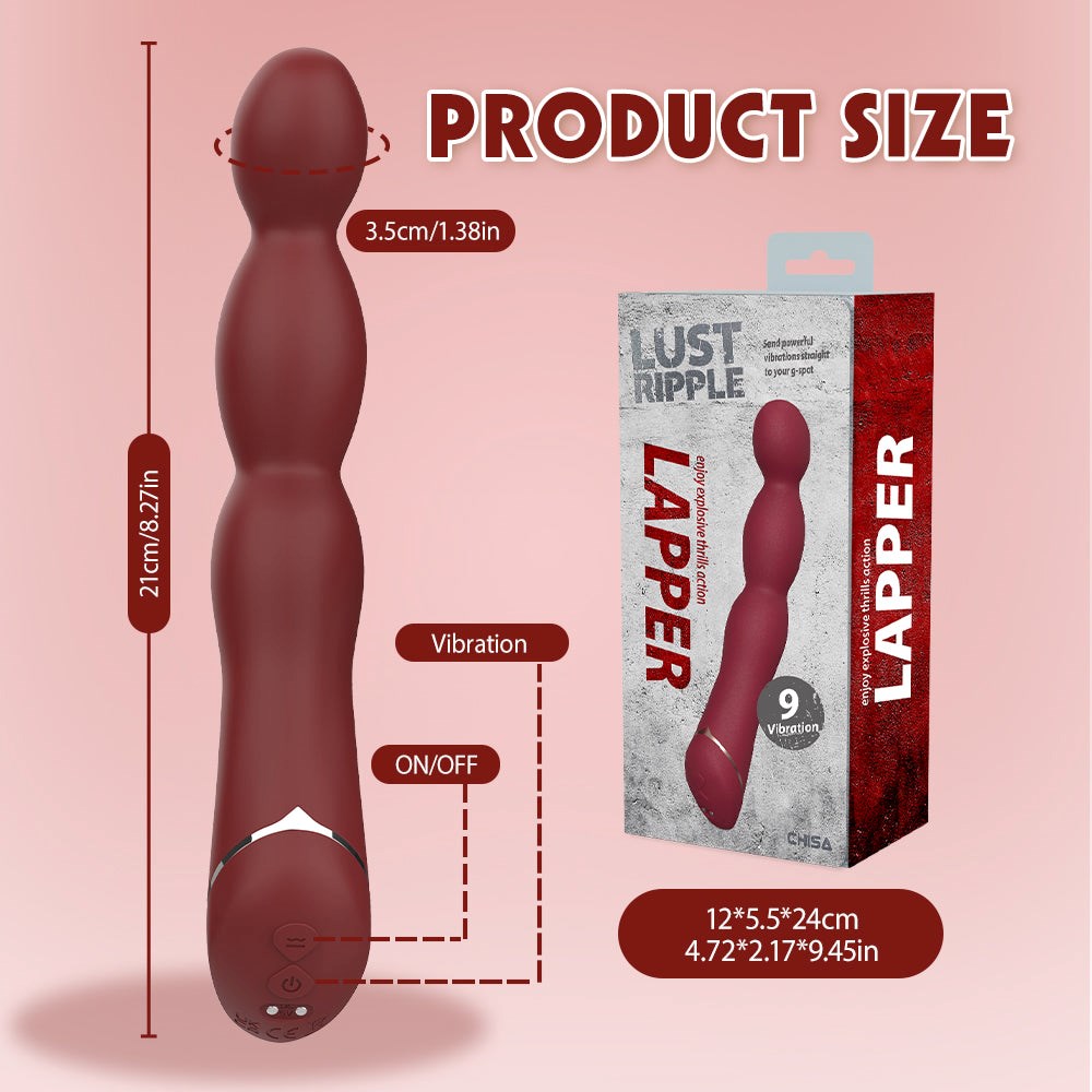 Lust Ripple Lapper Multi Function G Spot Vibrator Burgundy - - G-Spot Vibrators
