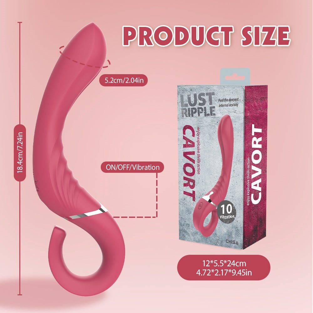 Lust Ripple Cavort 10 Function G Spot Vibrator Pink - - G-Spot Vibrators
