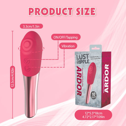 Lust Ripple Ardor 10 Function Clitoral Massager Pink - Clit Ticklers and Pulsators
