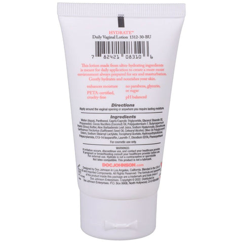 Doc Johnson Hydrate Daily Vaginal Lotion 56g - Delay and Excite Sprays