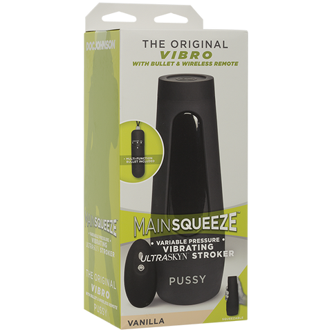 Main Squeeze The Original Vibro Pussy Masturbator With Bullet & Wireless Remote - Masturbators and Strokers