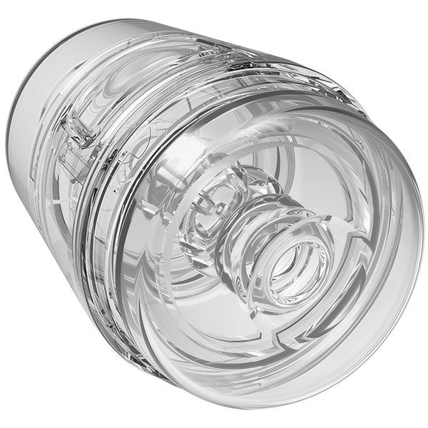 Main Squeeze Pop-off Optix Realistic Male Stroker Clear - Masturbators and Strokers