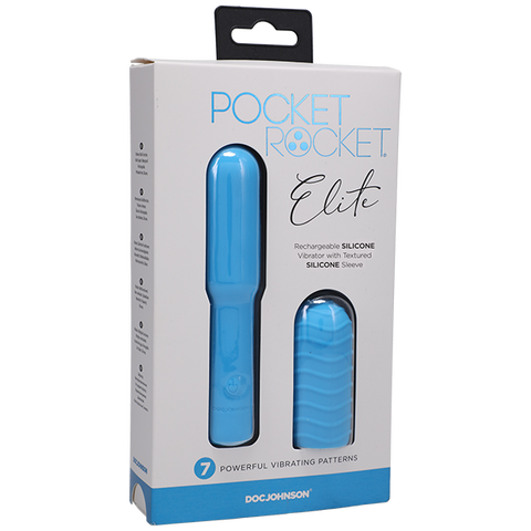 Pocket Rocket Elite Rechargeable 7 Function Bullet Vibrator - Bullet Vibrators