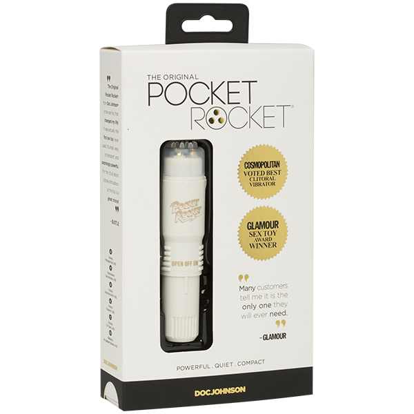 Pocket Rocket The Original Vibrating Body Wand Massager White - Body Wands
